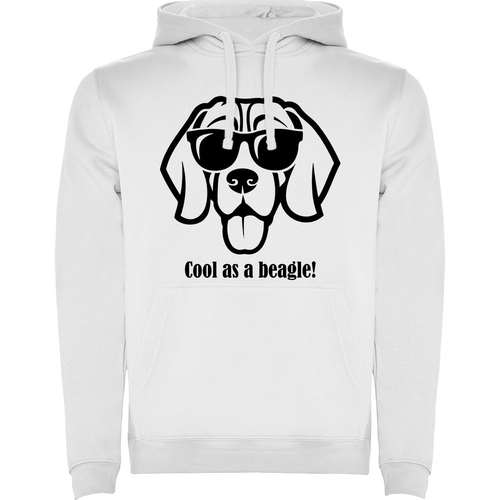 COOLASABEAGLE.HAN_.WHT_.jpg Hanorac Cool as a Beagle, Alb - imagine 1