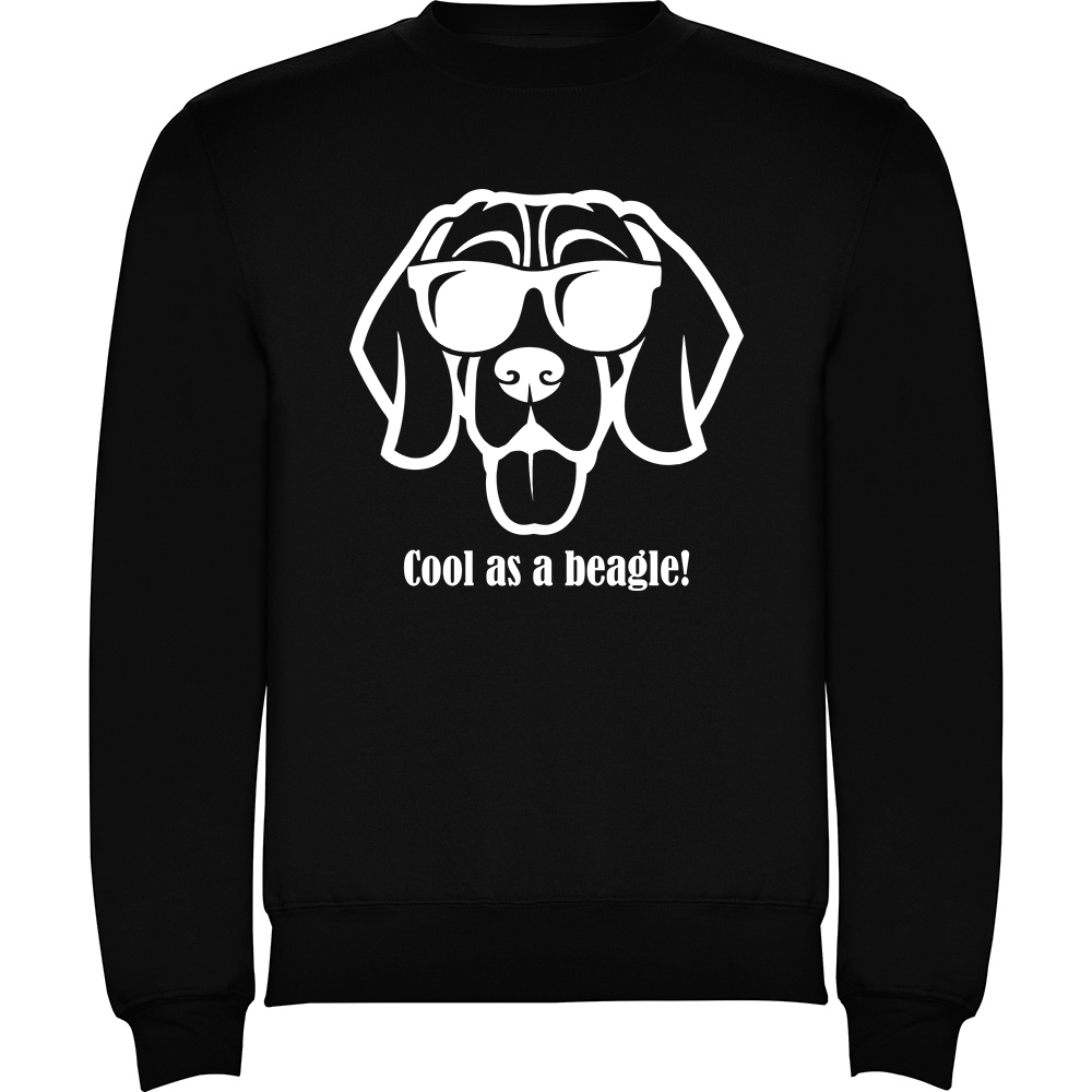 COOLASABEAGLE.PLV.BLK Pulover Cool as a Beagle, Negru - imagine 1