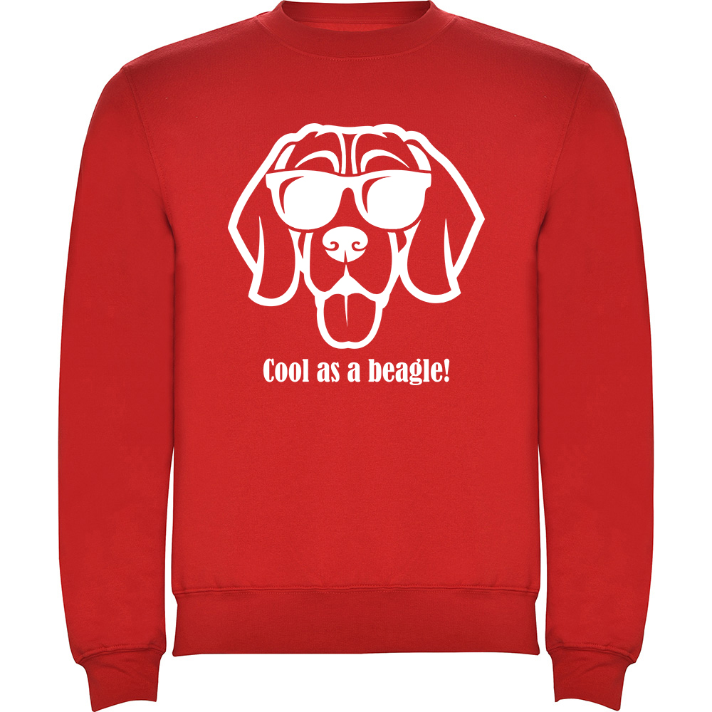 COOLASABEAGLE.PLV.RED Pulover copii Cool as a Beagle, Roșu - imagine 1