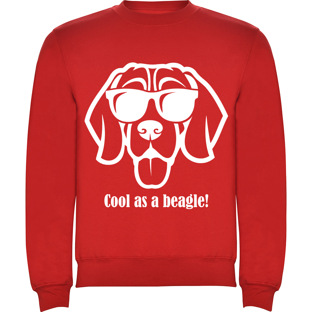 COOLASABEAGLE.PLV_.RED_.jpg Pulover Cool as a Beagle, Roșu - imagine 1