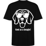 Tricou oversize Cool as a Beagle, Negru