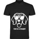 Tricou polo copii Cool as a Beagle, Negru