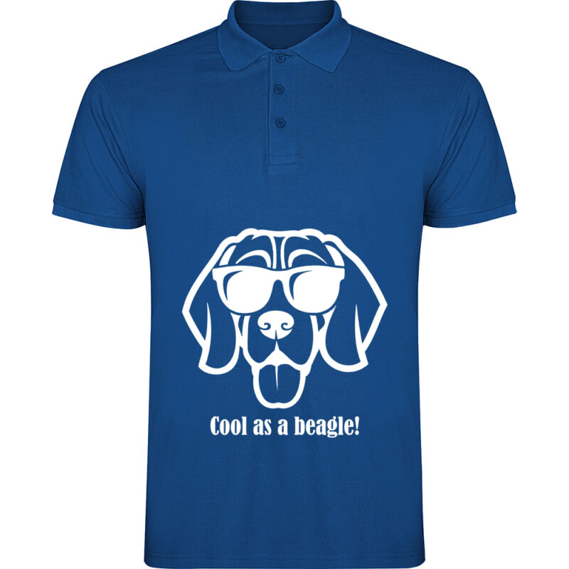 Tricou polo copii Cool as a Beagle, Albastru