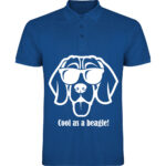 Tricou polo Cool as a Beagle, Albastru