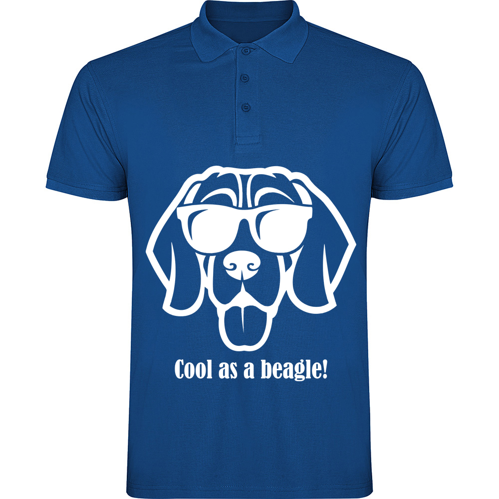 COOLASABEAGLE.TP_.BLU_.jpg Tricou polo Cool as a Beagle, Albastru - imagine 1