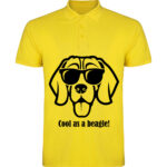 Tricou polo copii Cool as a Beagle, Galben