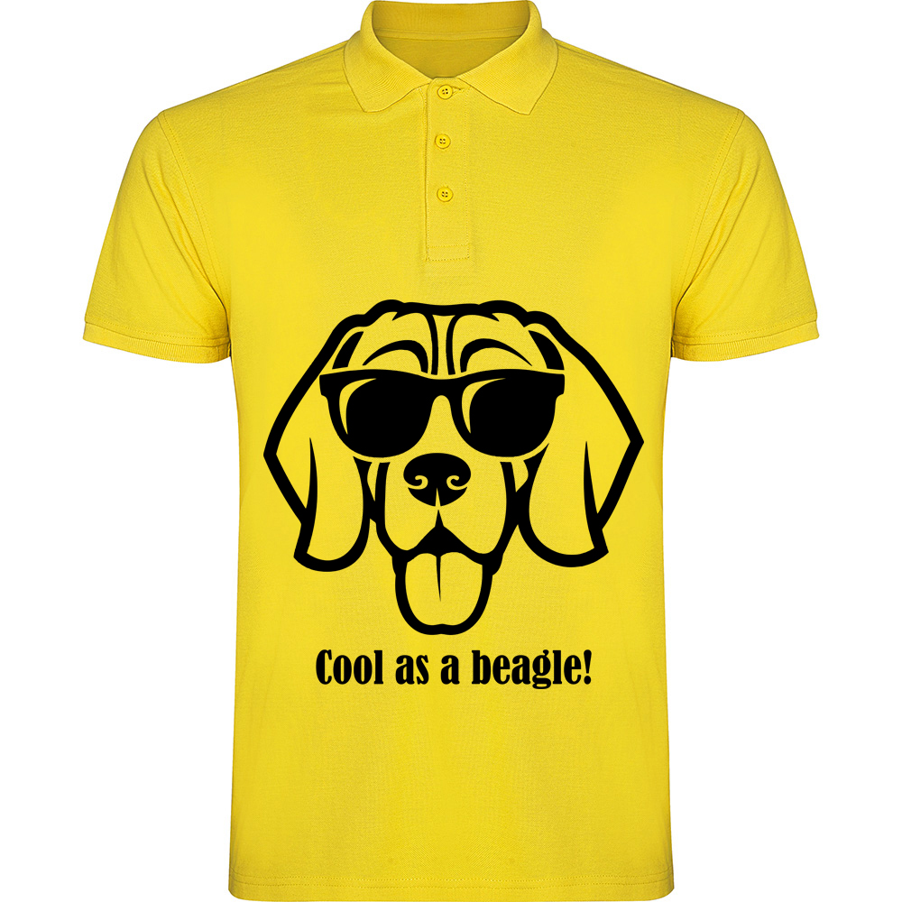 COOLASABEAGLE.TP_.YEL_.jpg Tricou polo Cool as a Beagle, Galben - imagine 1