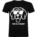 Tricou copii Cool as a Beagle, Negru