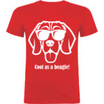 Tricou copii Cool as a Beagle, Roșu