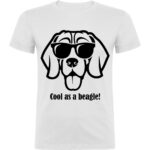 Tricou copii Cool as a Beagle, Alb