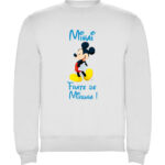 Pulover copii Frate Mickey, Alb