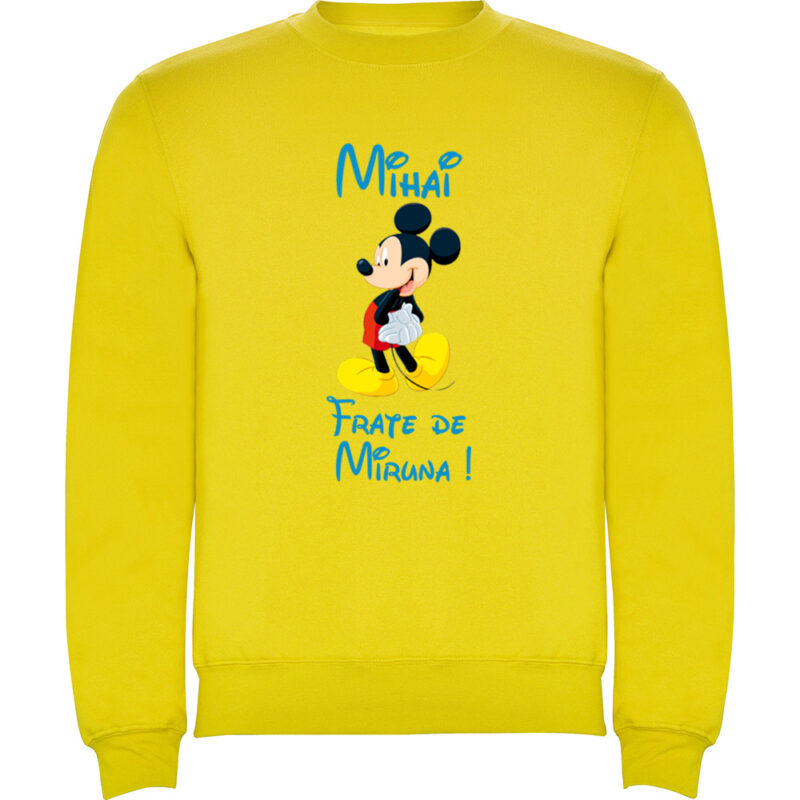 Pulover copii Frate Mickey, Galben