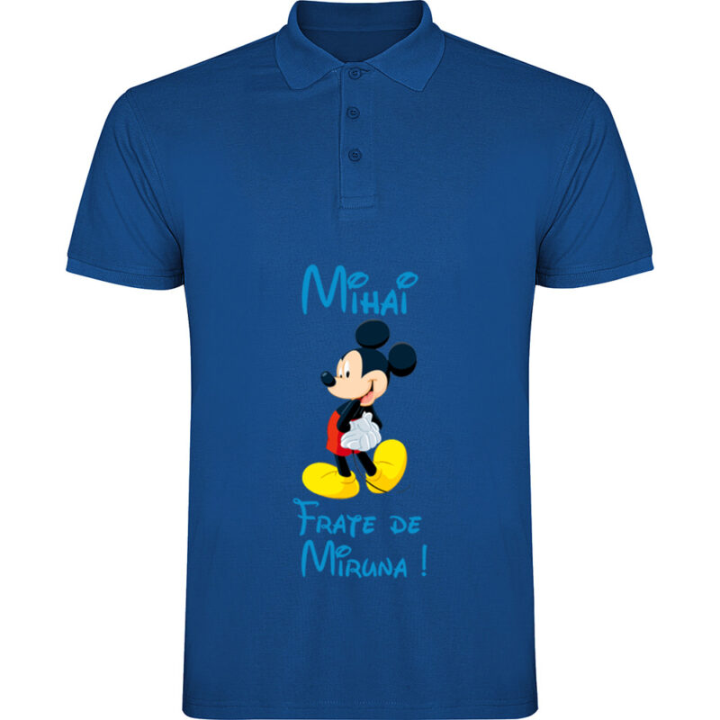 Tricou polo copii Frate Mickey, Albastru