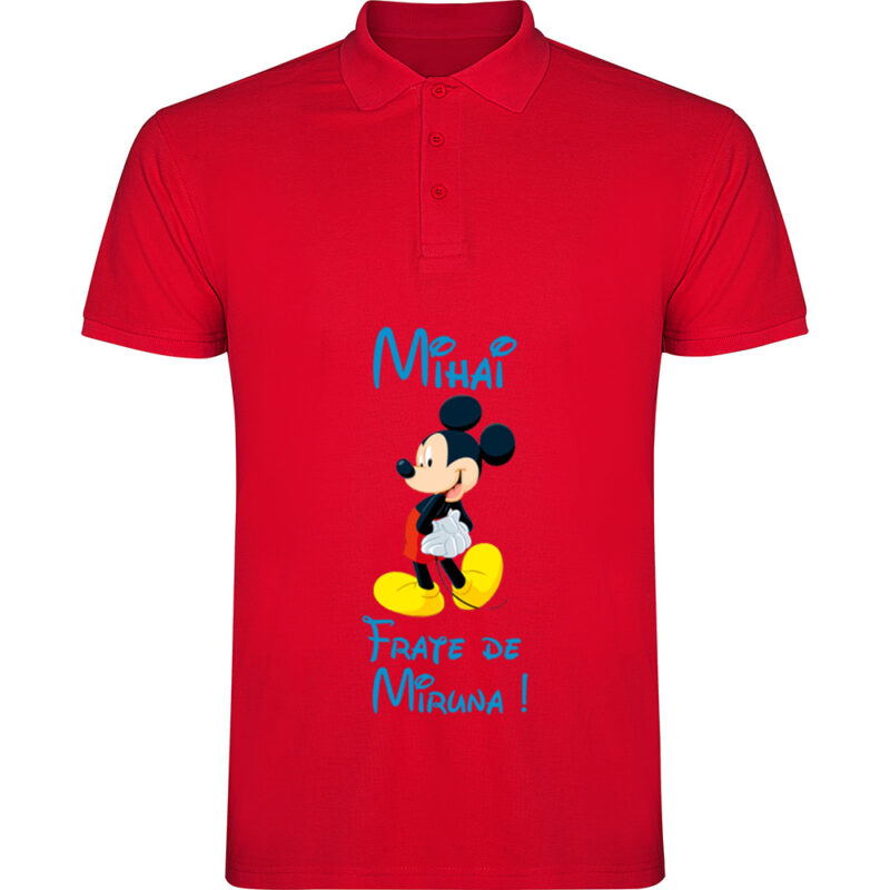 Tricou polo copii Frate Mickey, Roșu