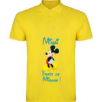 Tricou polo copii Frate Mickey, Galben