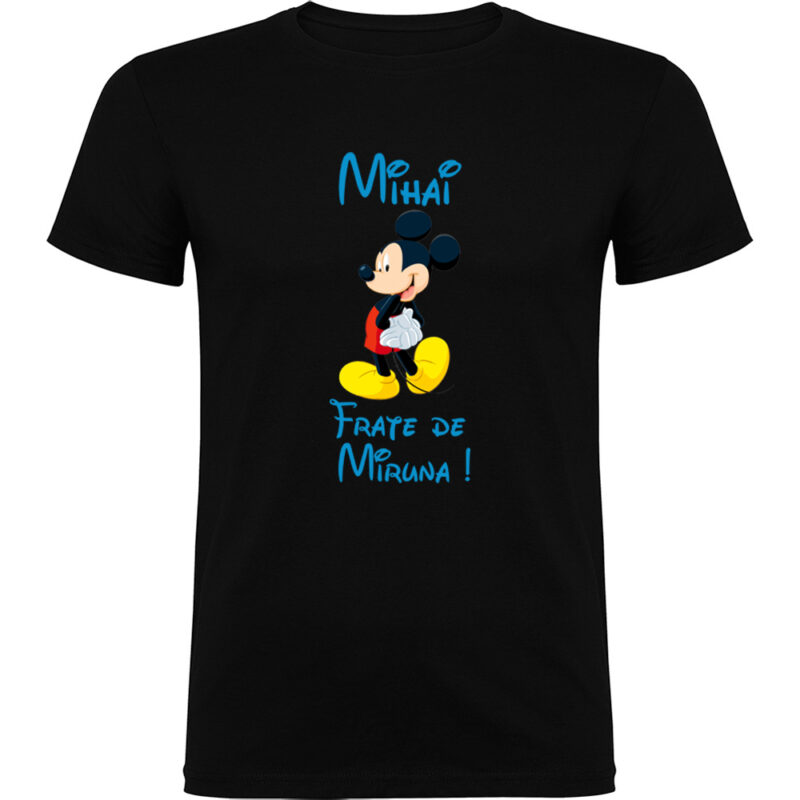 Tricou copii Frate Mickey, Negru