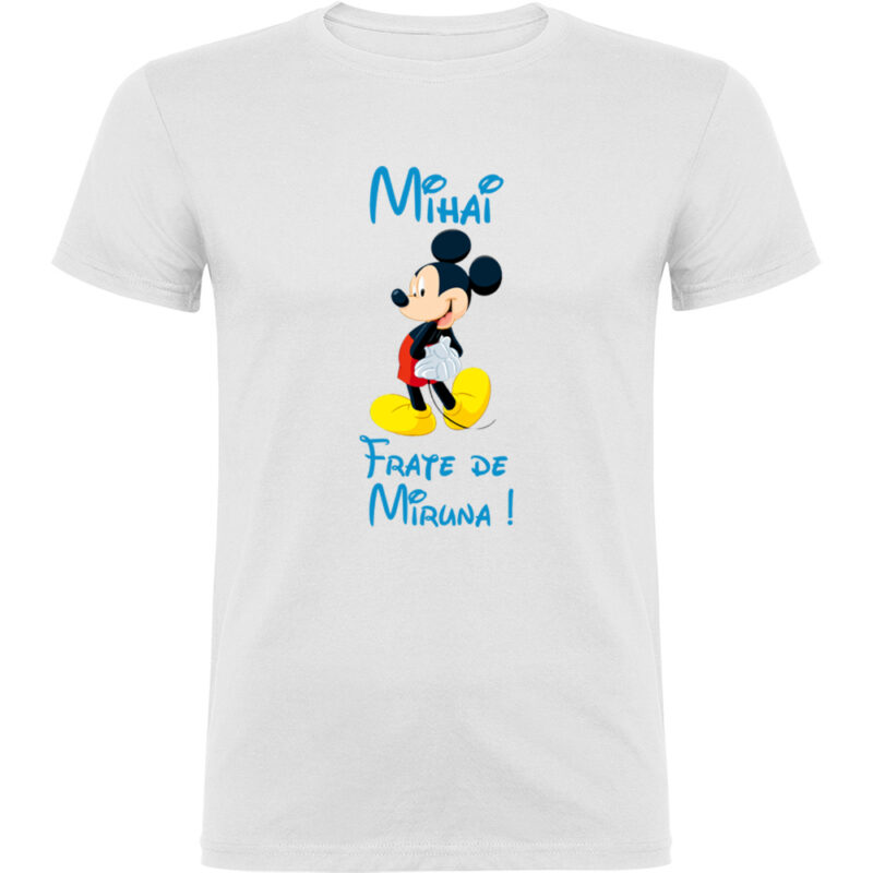 Tricou copii Frate Mickey, Alb