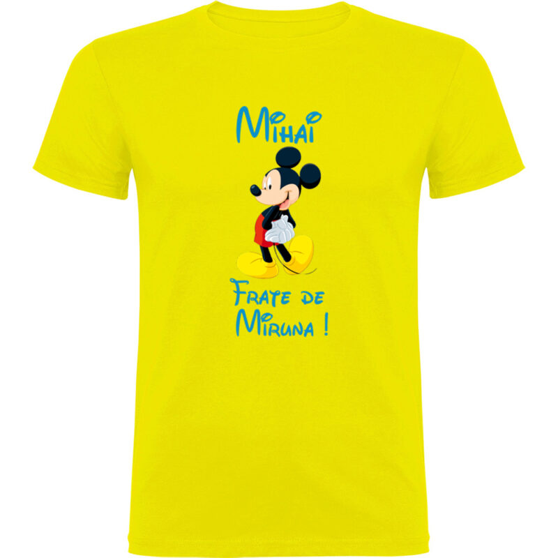 Tricou copii Frate Mickey, Galben