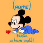 Body copii -Frățior Mickey, Alb - imagine 2