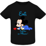 Tricou copii -Frățior Mickey, Negru