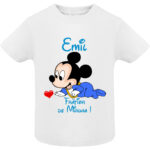 Tricou copii -Frățior Mickey, Alb