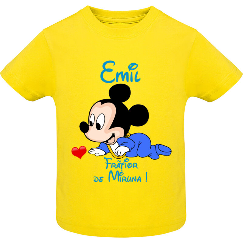 Tricou copii -Frățior Mickey, Galben