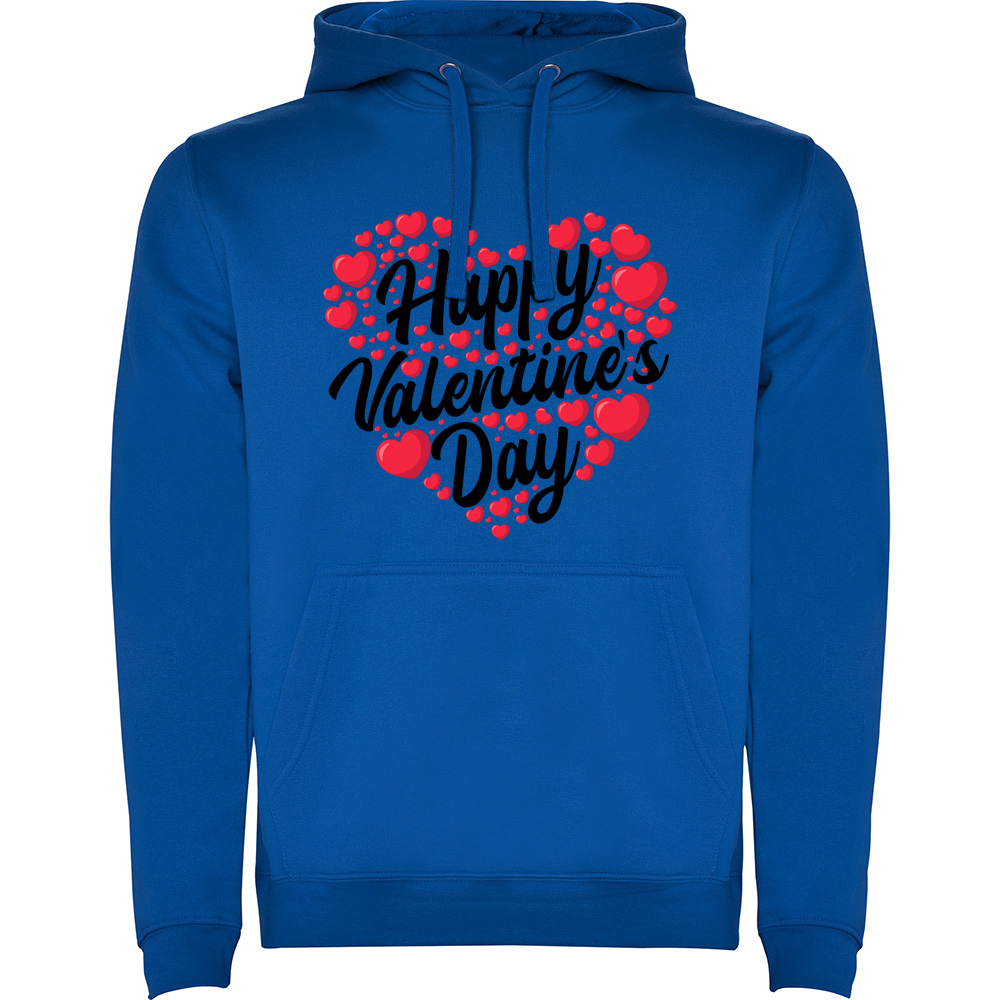 HAPPYVALENTINESDAY.HAN_.BLU_.jpg Hanorac Happy Valentines Day, Albastru - imagine 1