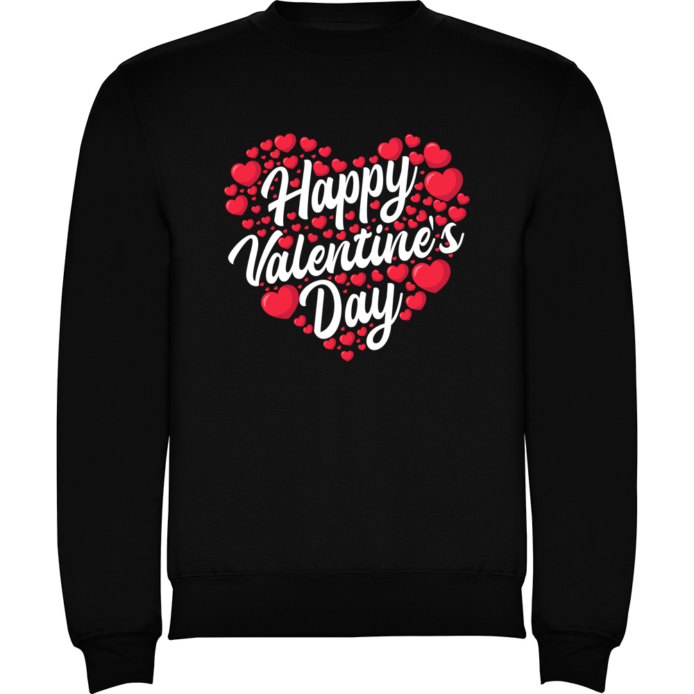HAPPYVALENTINESDAY.PLV_.BLK_.jpg Pulover Happy Valentines Day, Negru - imagine 1