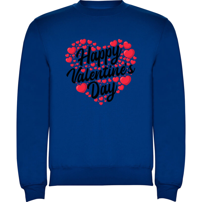 Pulover Happy Valentines Day, Albastru