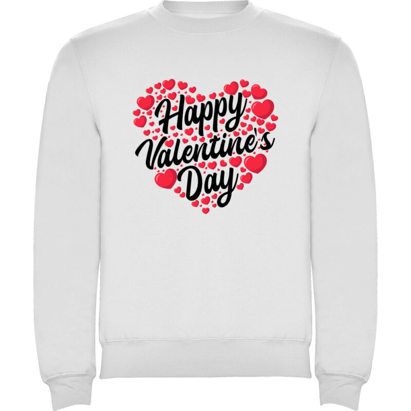 Pulover Happy Valentines Day, Alb