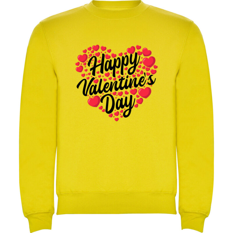 Pulover Happy Valentines Day, Galben