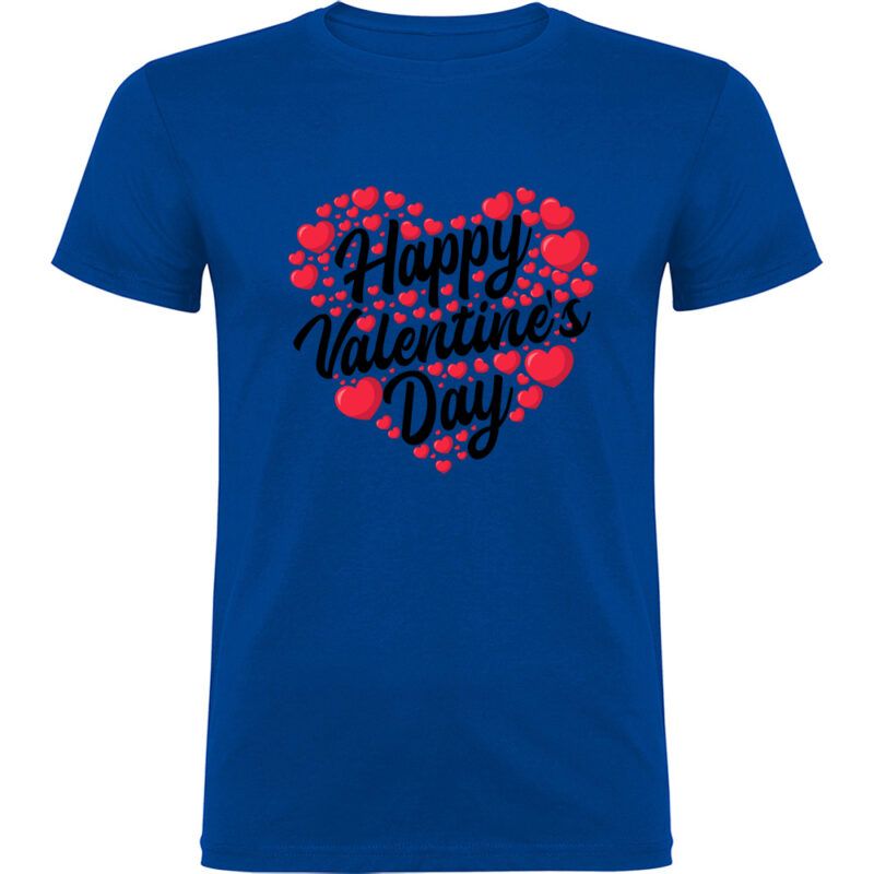 Tricou Happy Valentines Day, Albastru