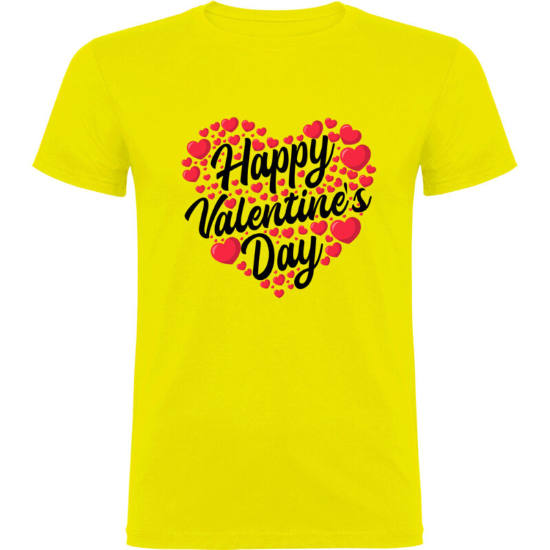 Tricou Happy Valentines Day, Galben