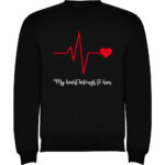 Pulover Heart belongs to (Cardiac heart) - EA, Negru