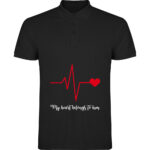 Tricou polo Heart belongs to (Cardiac heart) - EA, Negru