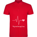 Tricou polo Heart belongs to (Cardiac heart) - EA, Roșu