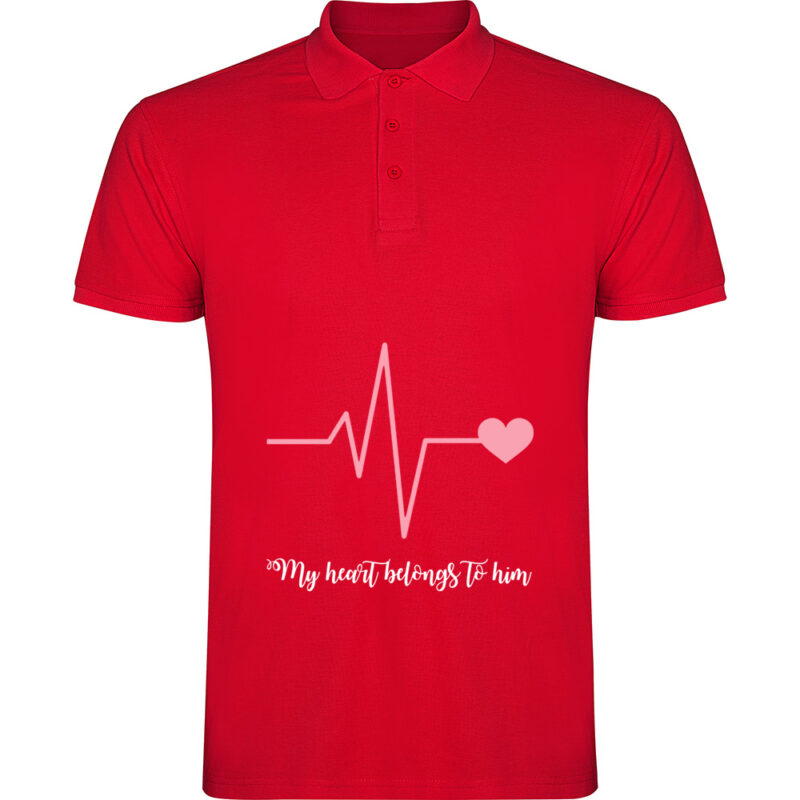 Tricou polo Heart belongs to (Cardiac heart) - EA, Roșu