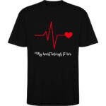 Tricou oversize Heart belongs to (Cardiac heart) - EL, Negru