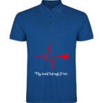 Tricou polo Heart belongs to (Cardiac heart) - EL, Albastru