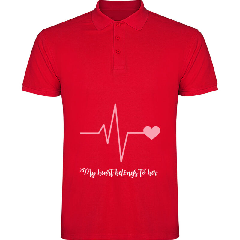 Tricou polo Heart belongs to (Cardiac heart) - EL, Roșu