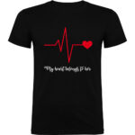 Tricou Heart belongs to (Cardiac heart) - EL, Negru
