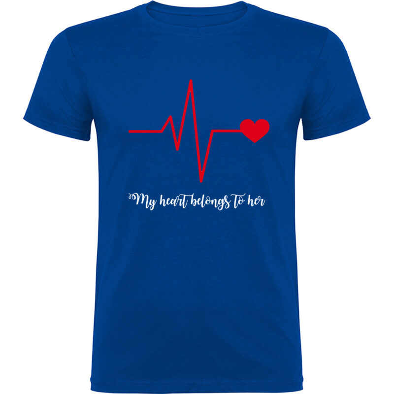 Tricou Heart belongs to (Cardiac heart) - EL, Albastru