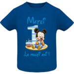 Tricou copii -La mulți ani ! - Mickey (1 anișor), Albastru