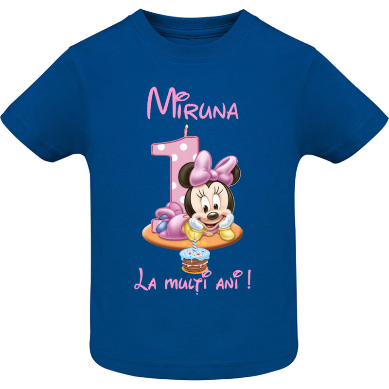 Tricou copii -La mulți ani ! - Minnie (1 anișor), Albastru