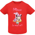 Tricou copii -La mulți ani ! - Minnie (1 anișor), Roșu