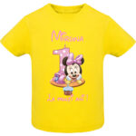 Tricou copii -La mulți ani ! - Minnie (1 anișor), Galben
