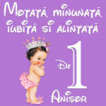 Body copii -La mulți ani ! - Moțată și alintată (1 anișor), Alb - imagine 2