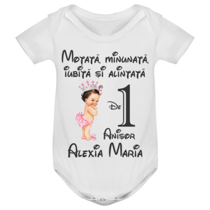 Body copii -La mulți ani ! - Moțată și alintată (1 anișor), Alb