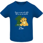 Tricou copii -La mulți ani ! - Rege voinic Simba (1 anișor), Albastru