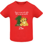 Tricou copii -La mulți ani ! - Rege voinic Simba (1 anișor), Roșu